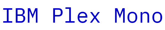 IBM Plex Mono Schriftart